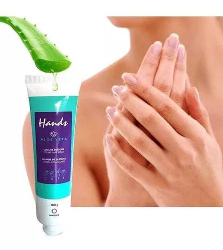 HANDS ALOEVERA LUVA DE SILICONE CREMA DESODORANTE PARA MANOS